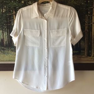 Equipment White button up shirt